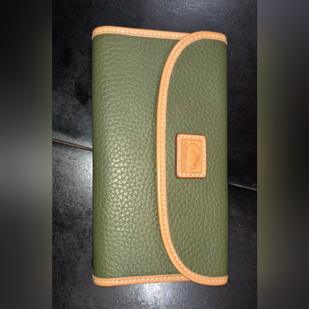 Green and Tan Leather Wallet